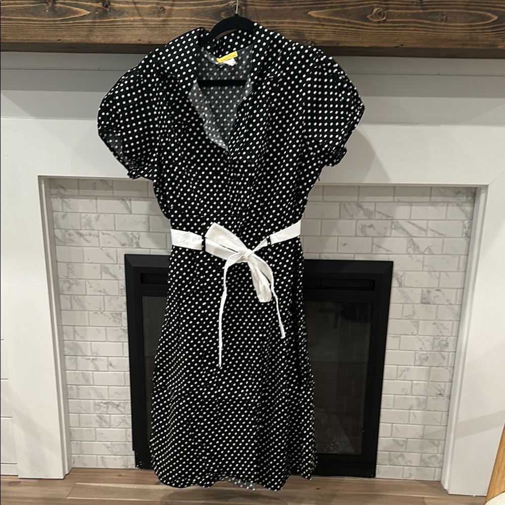Tropical wear Polka Dot Black and White belted Dress 2 for $20